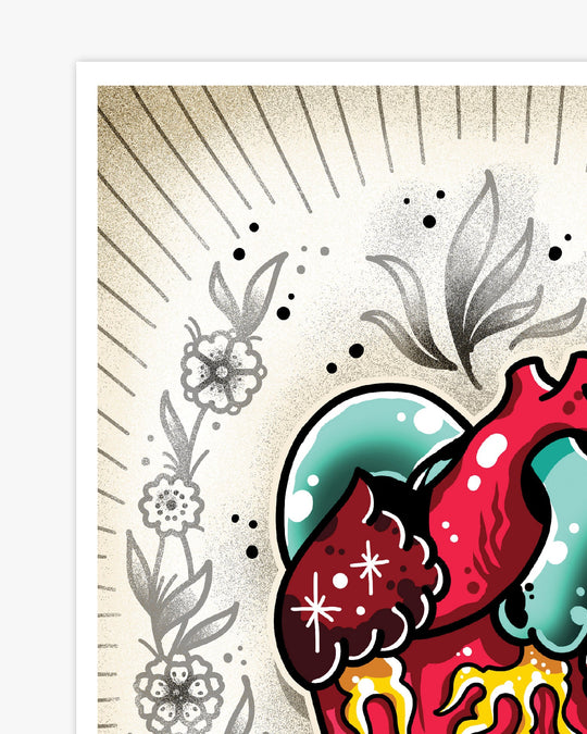 Cupids Heart Anatomical Print - Ella Mobbs