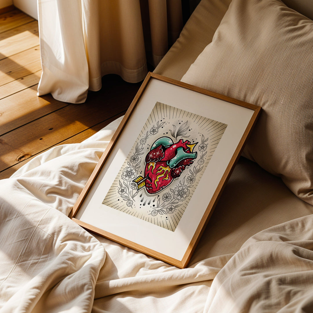 Cupids Heart Anatomical Print - Ella Mobbs