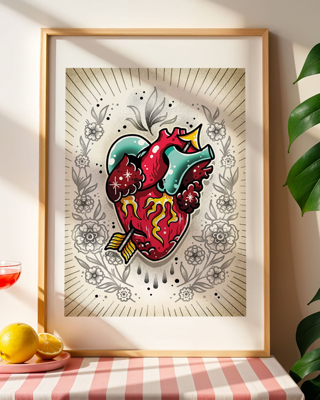 Cupids Heart Anatomical Print - Ella Mobbs