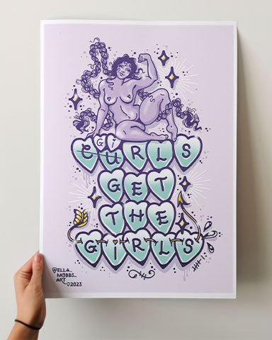 Curls Get The Girls Print - Ella Mobbs