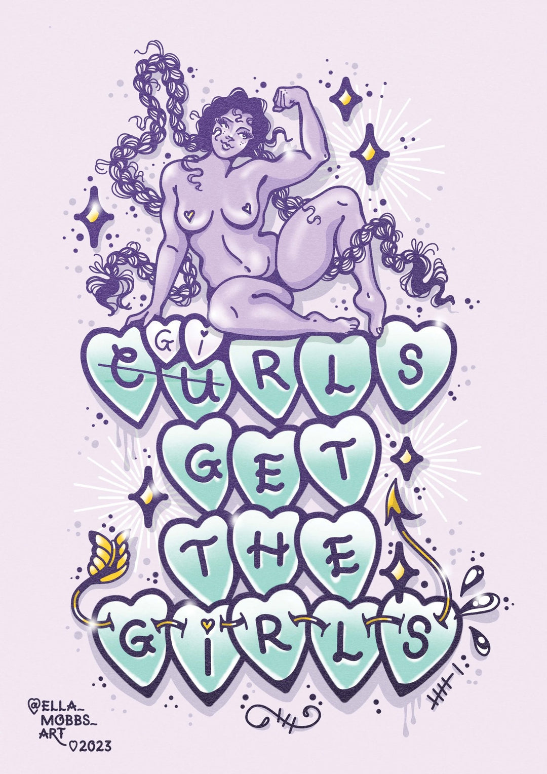 Curls Get The Girls Print - EllaMobbs