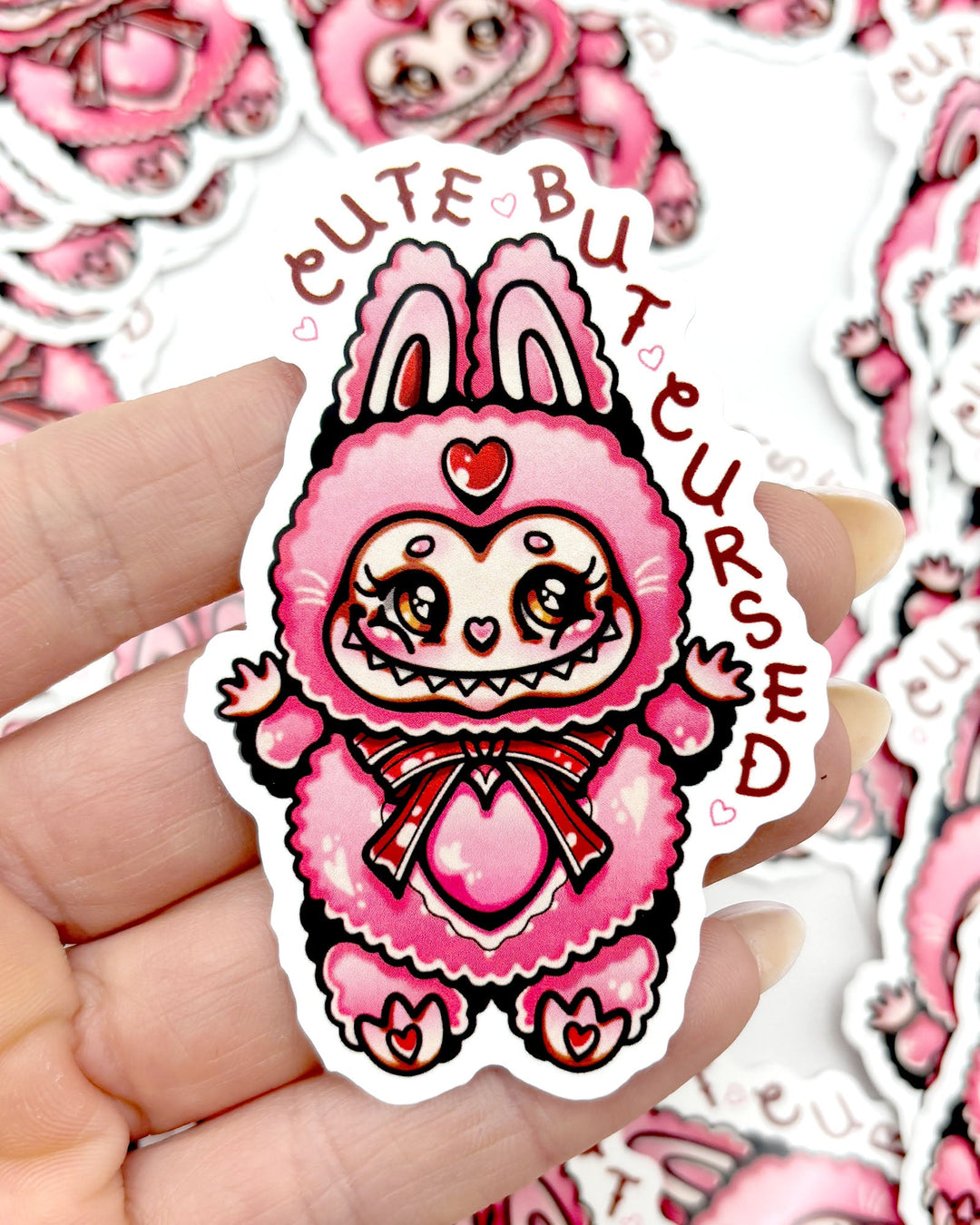 Cute But Cursed Sticker - Ella Mobbs