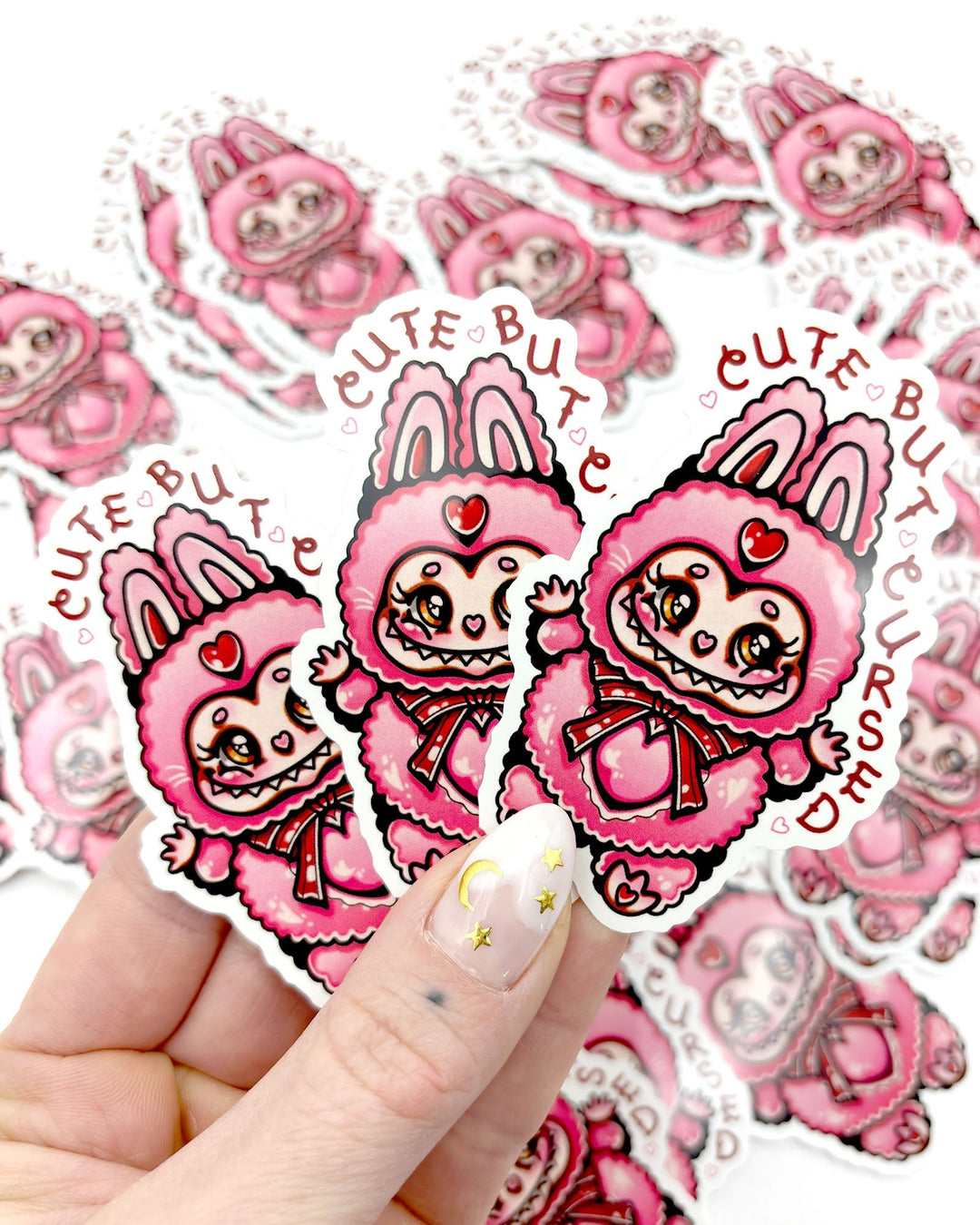 Cute But Cursed Sticker - Ella Mobbs