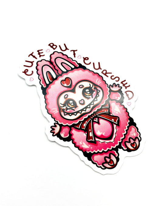 Cute But Cursed Sticker - Ella Mobbs
