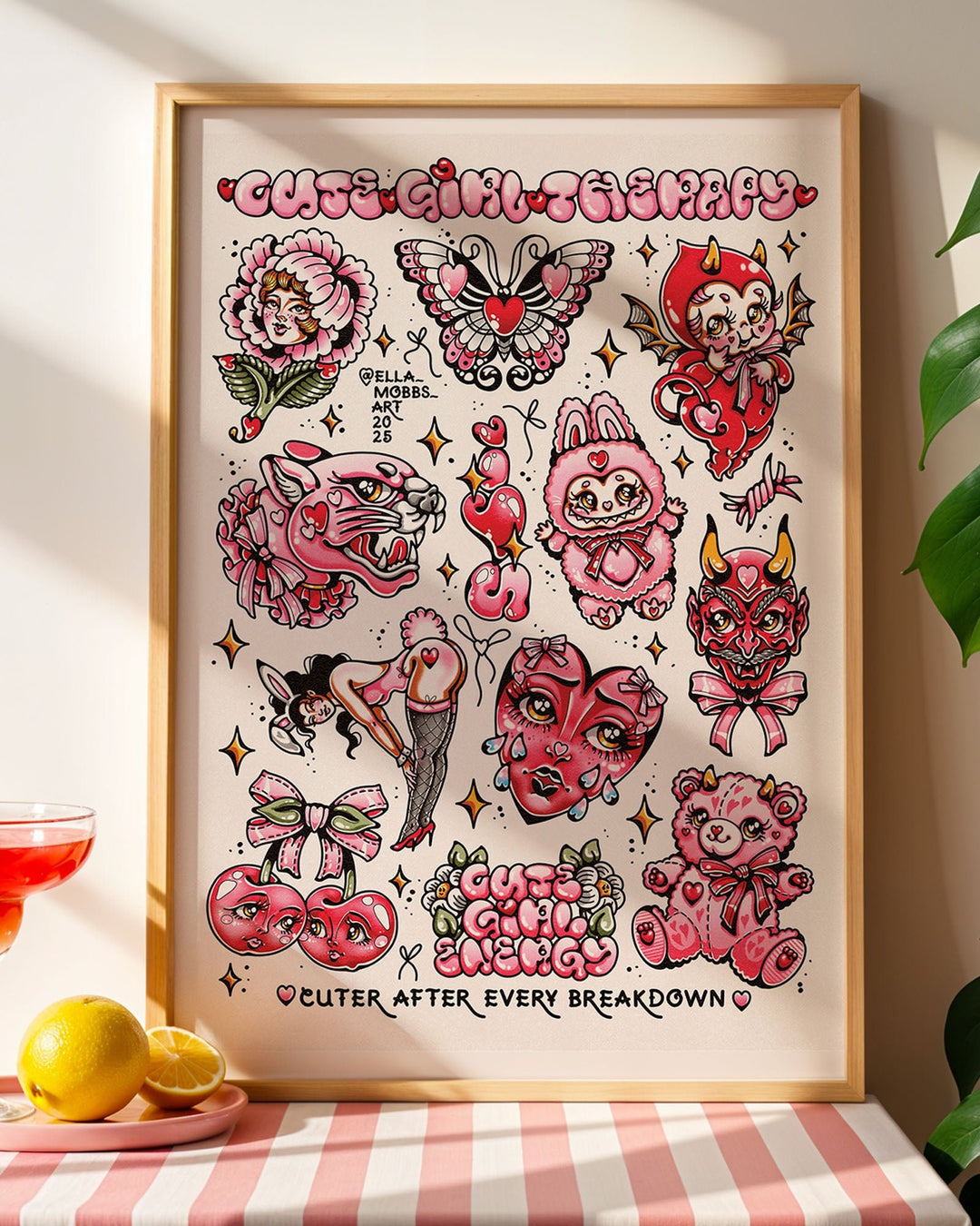 Cute Girl Therapy Print - Ella Mobbs