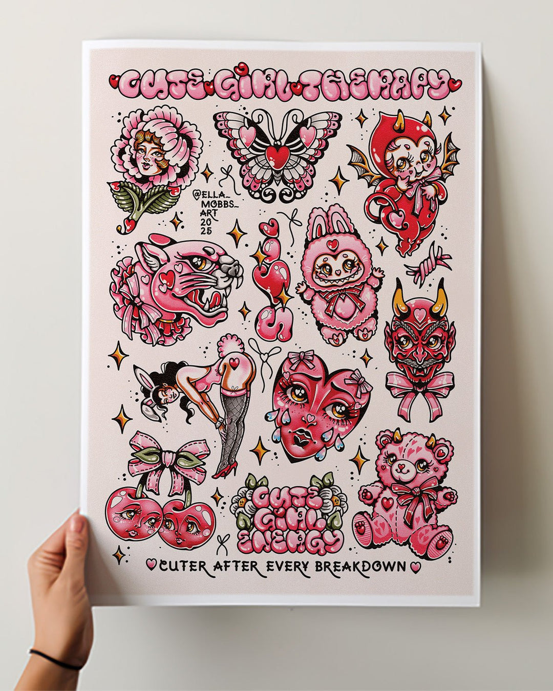 Cute Girl Therapy Print - Ella Mobbs