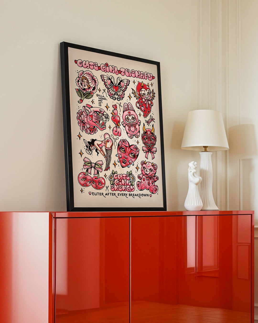 Cute Girl Therapy Print - Ella Mobbs