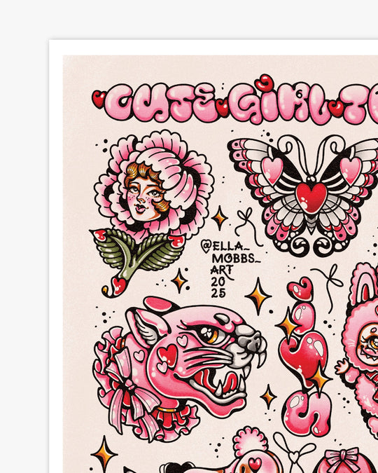 Cute Girl Therapy Print - Ella Mobbs