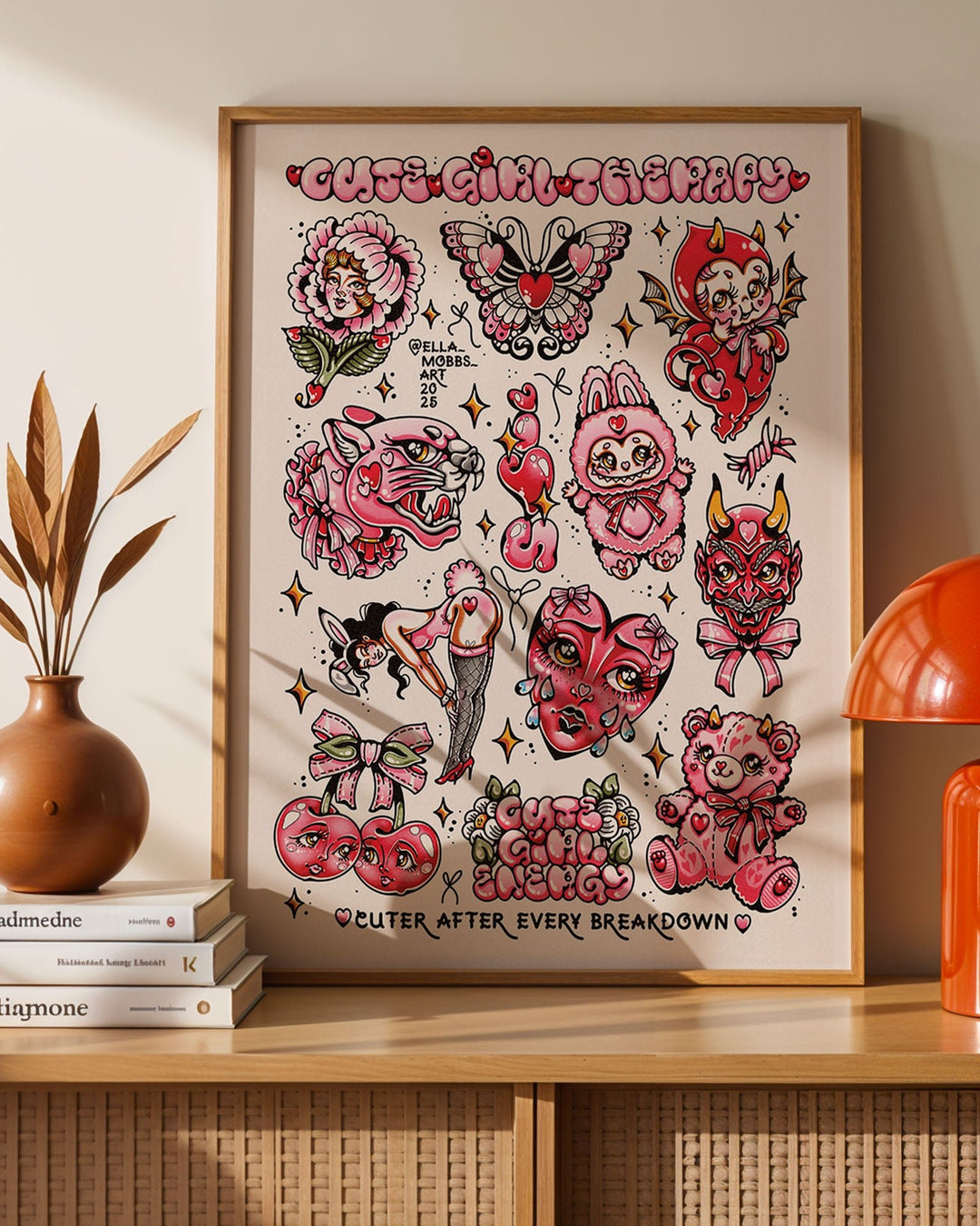 Cute Girl Therapy Print - Ella Mobbs