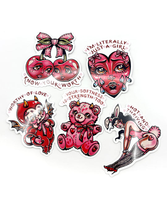 Cute Girl Therapy Sticker Pack
