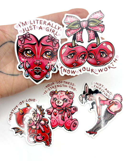 Cute Girl Therapy Sticker Pack