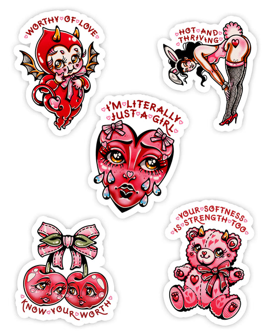 Cute Girl Therapy Sticker Pack