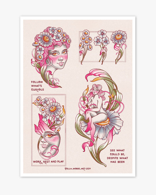 Daisy Flash Print - Ella Mobbs