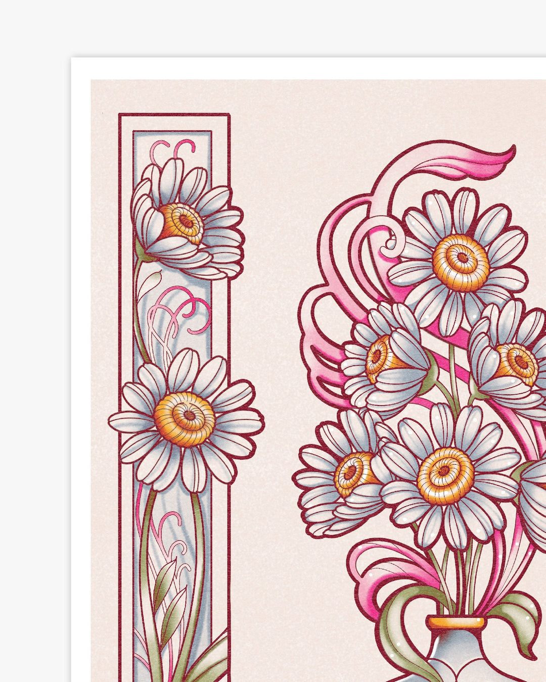 Daisy Vase Print - Ella Mobbs