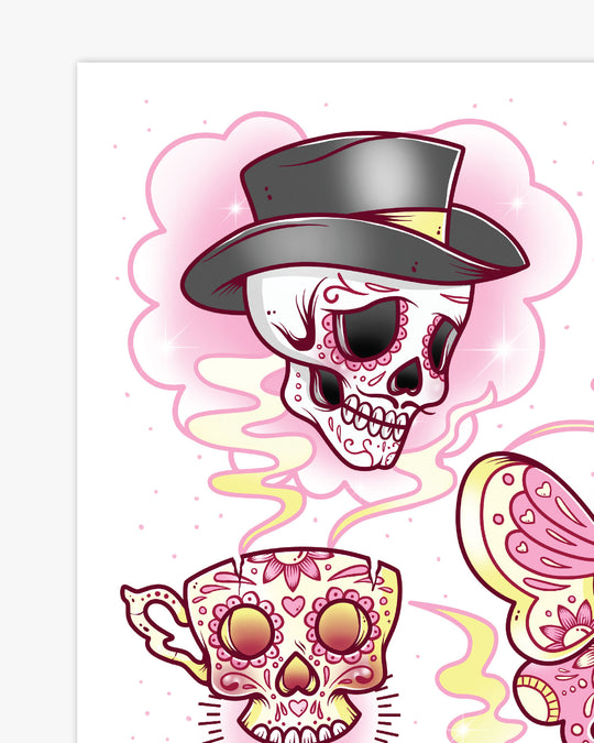 Day of The Dead Tea Party Print