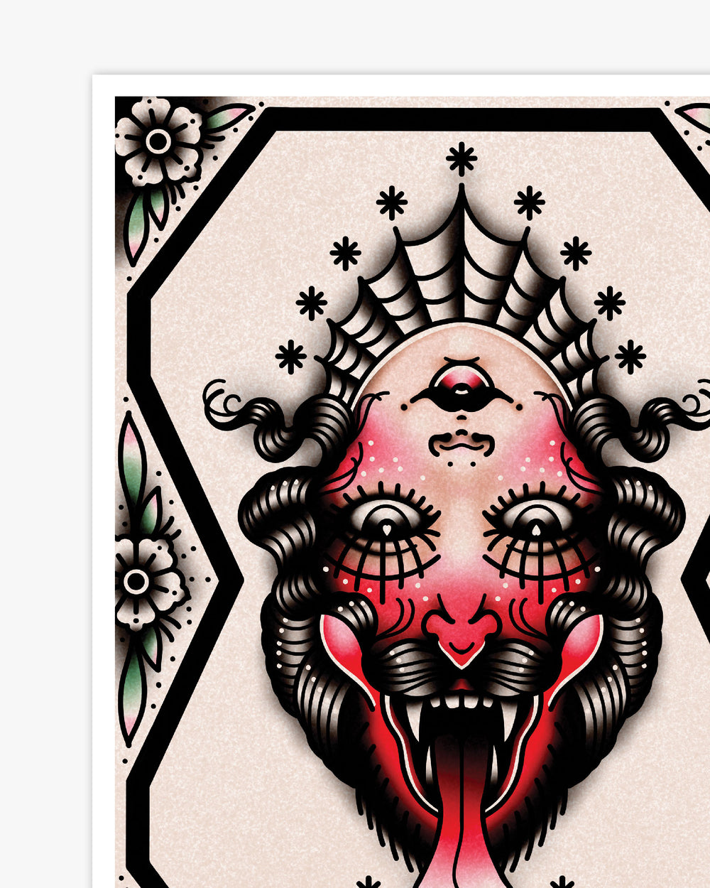 Devil Lady Head Print