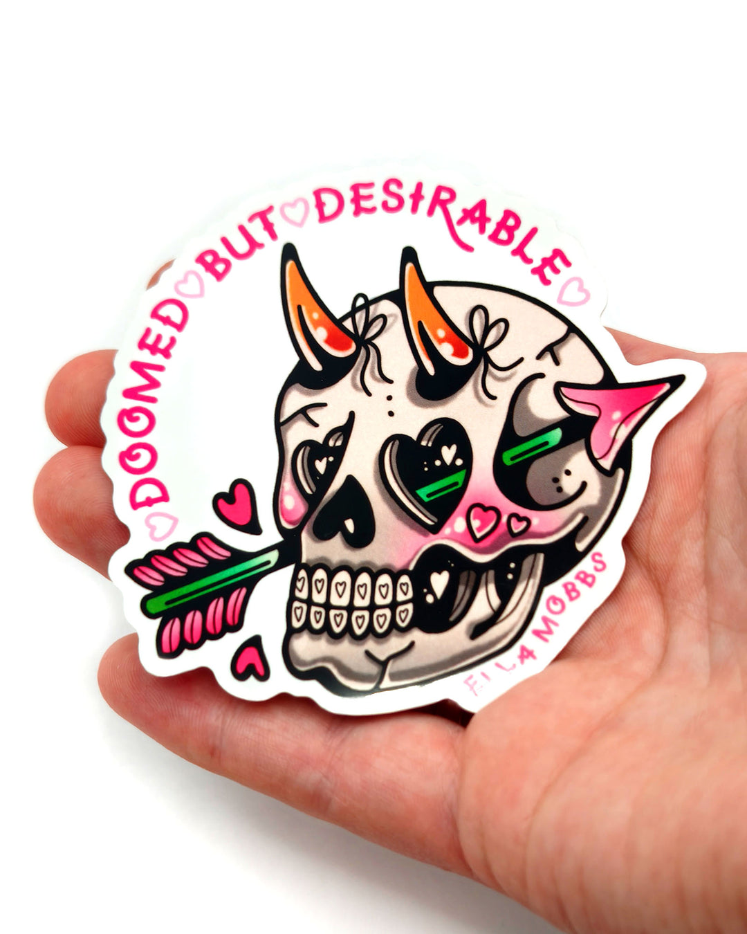 Doomed Skull Sticker