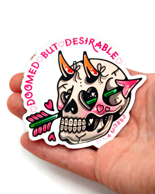 Doomed Skull Sticker - Ella Mobbs