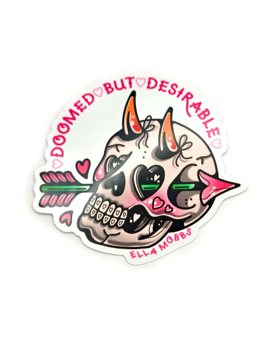 Doomed Skull Sticker - Ella Mobbs