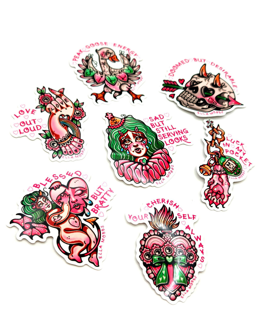 Doomed Skull Sticker - Ella Mobbs