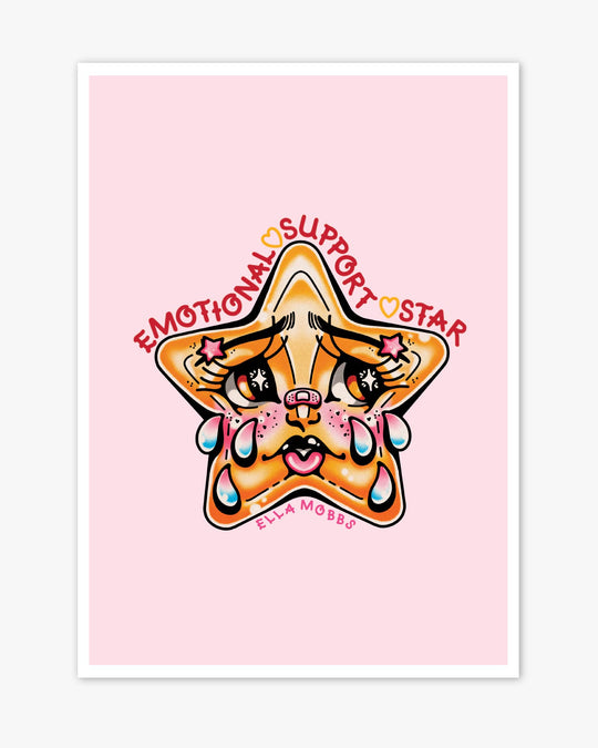 Emotional Support Star Print