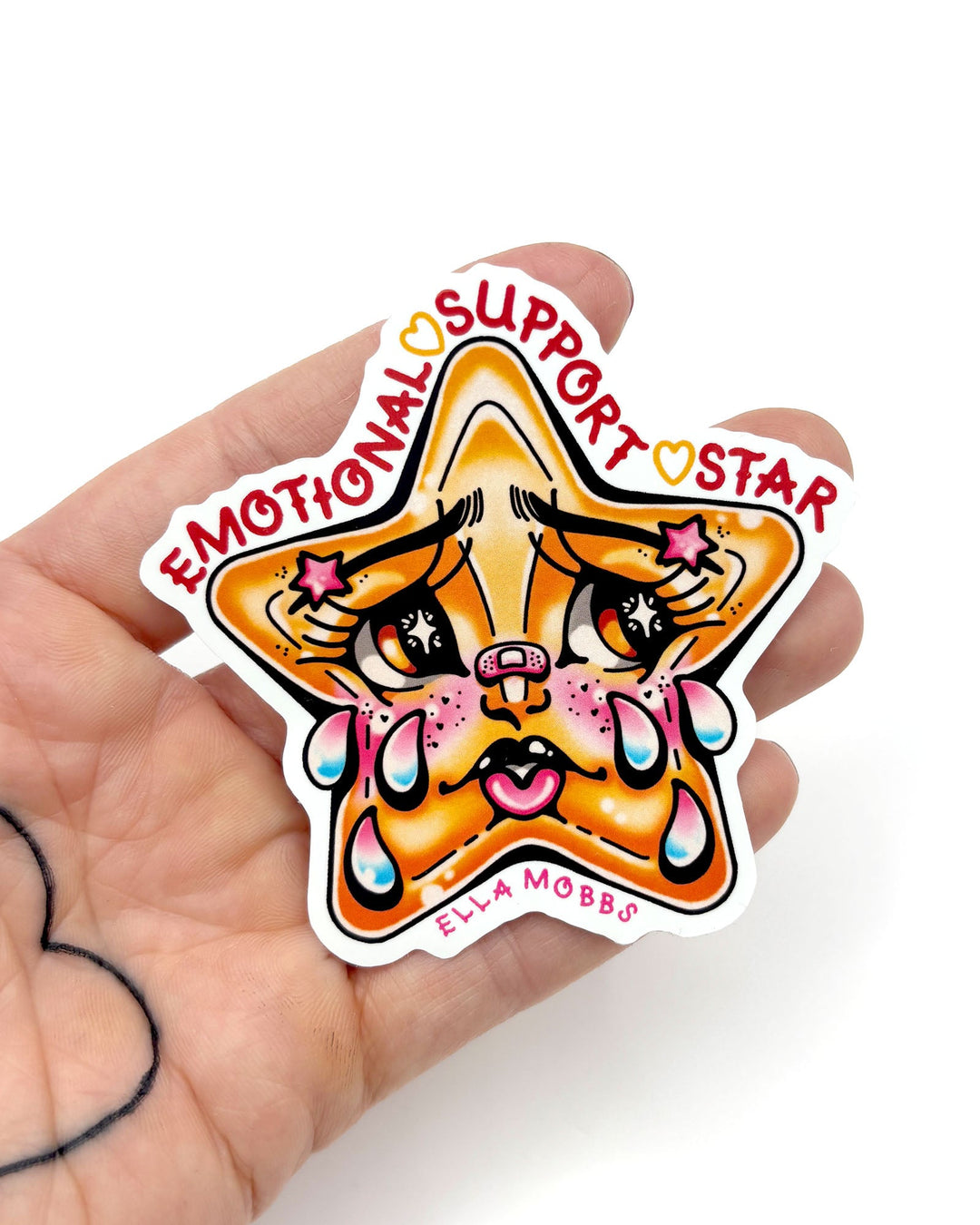 Emotional Support Star Sticker - Ella Mobbs