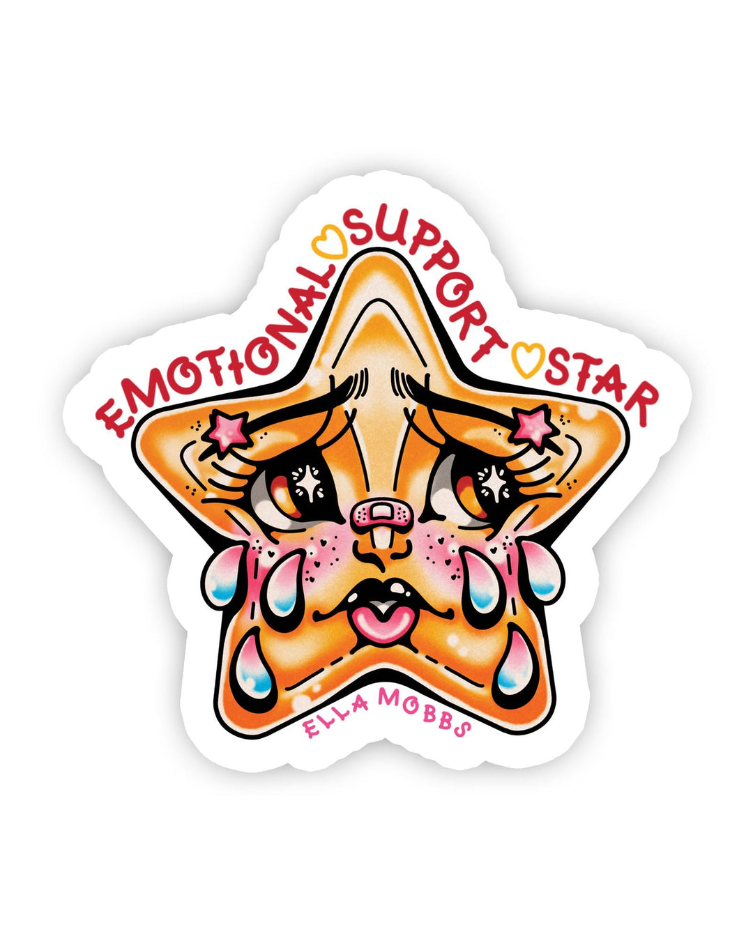 Emotional Support Star Sticker - Ella Mobbs