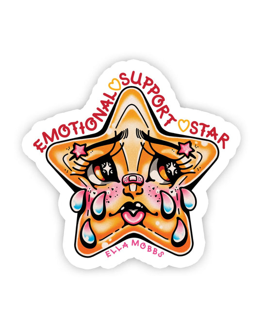 Emotional Support Star Sticker - Ella Mobbs