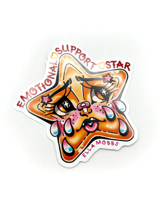 Emotional Support Star Sticker - Ella Mobbs