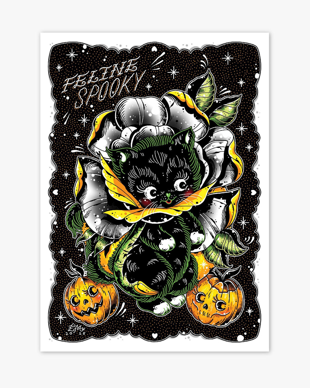Feline Spooky Print - Ella Mobbs