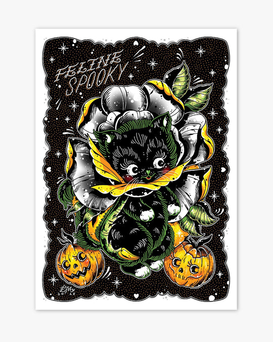 Feline Spooky Print - Ella Mobbs