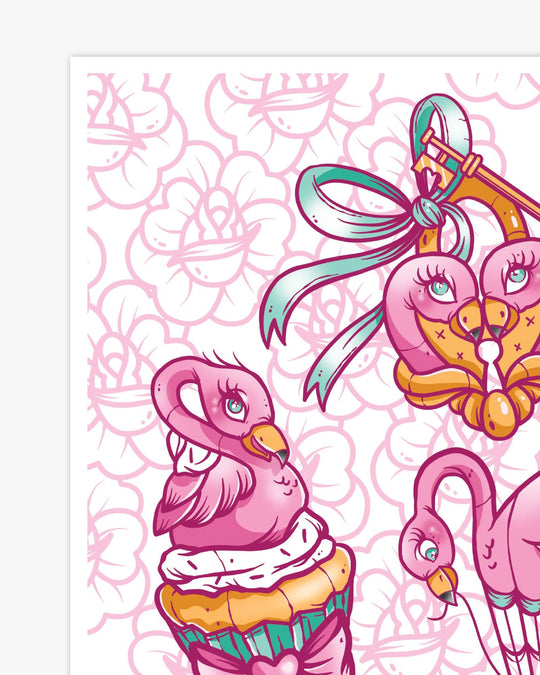 Flamingo Flash Print - Ella Mobbs