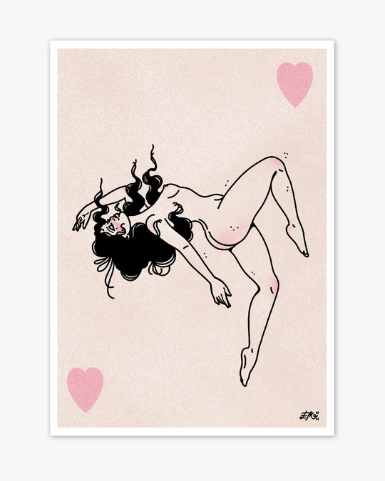 Floaty Girl Print