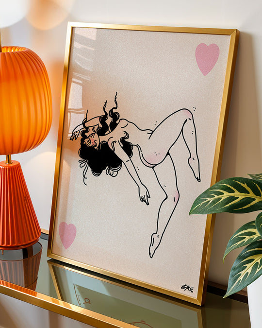 Floaty Girl Print