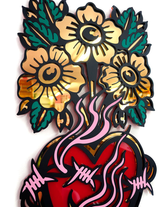 Floral Heart - Wall Hanging - Large