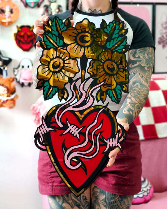 Floral Heart - Wall Hanging - Large