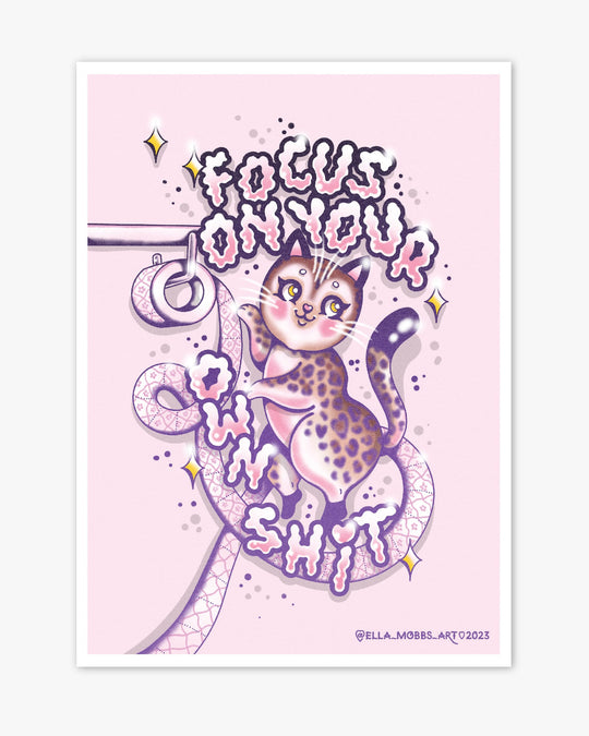Focus Cat Print - Ella Mobbs