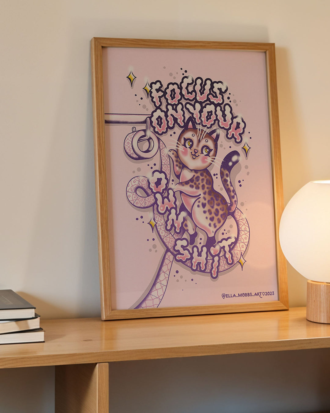 Focus Cat Print - Ella Mobbs