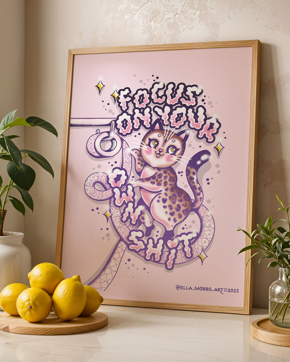 Focus Cat Print - Ella Mobbs