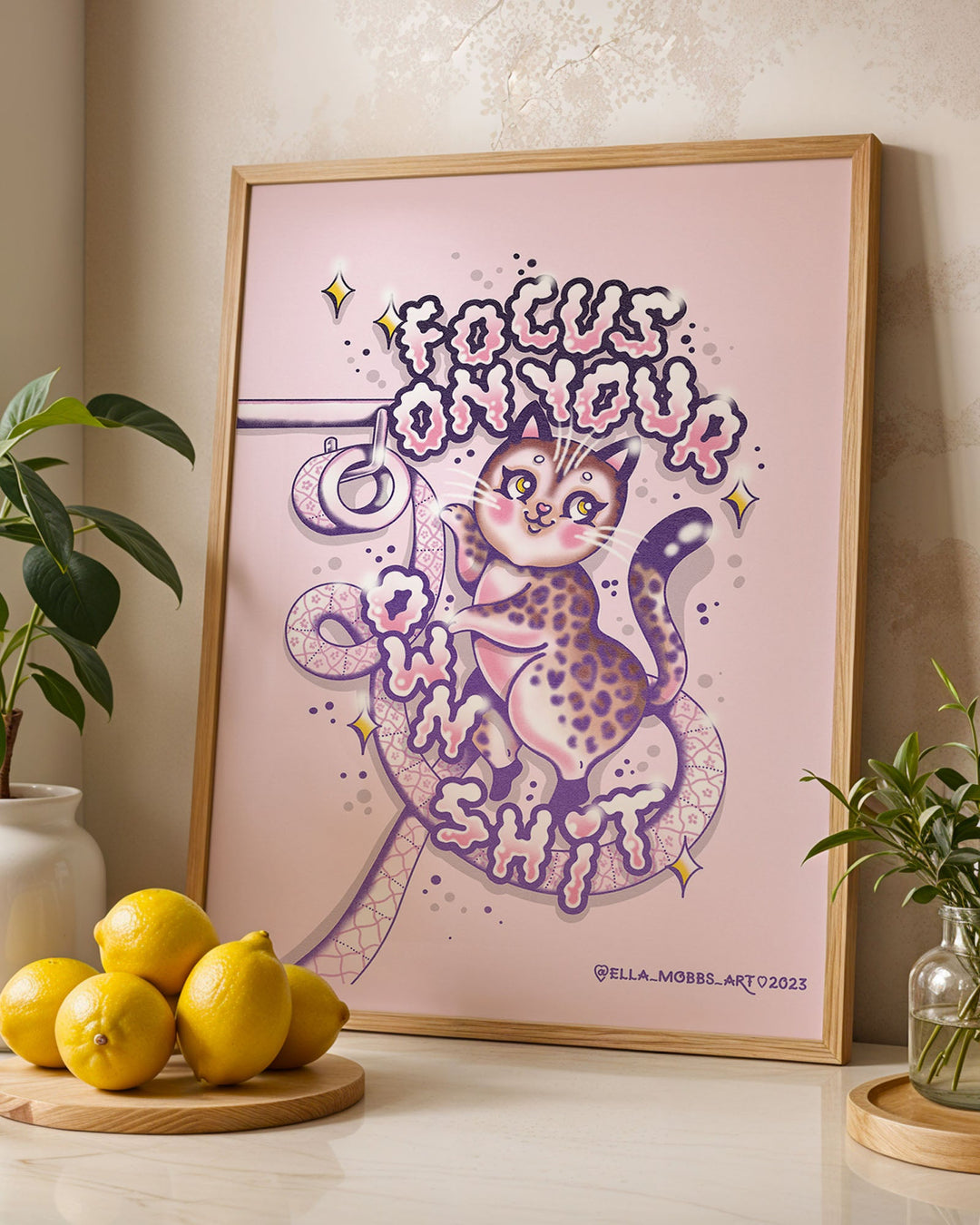 Focus Cat Print - Ella Mobbs