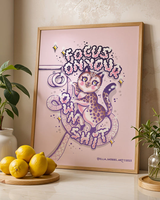 Focus Cat Print - Ella Mobbs