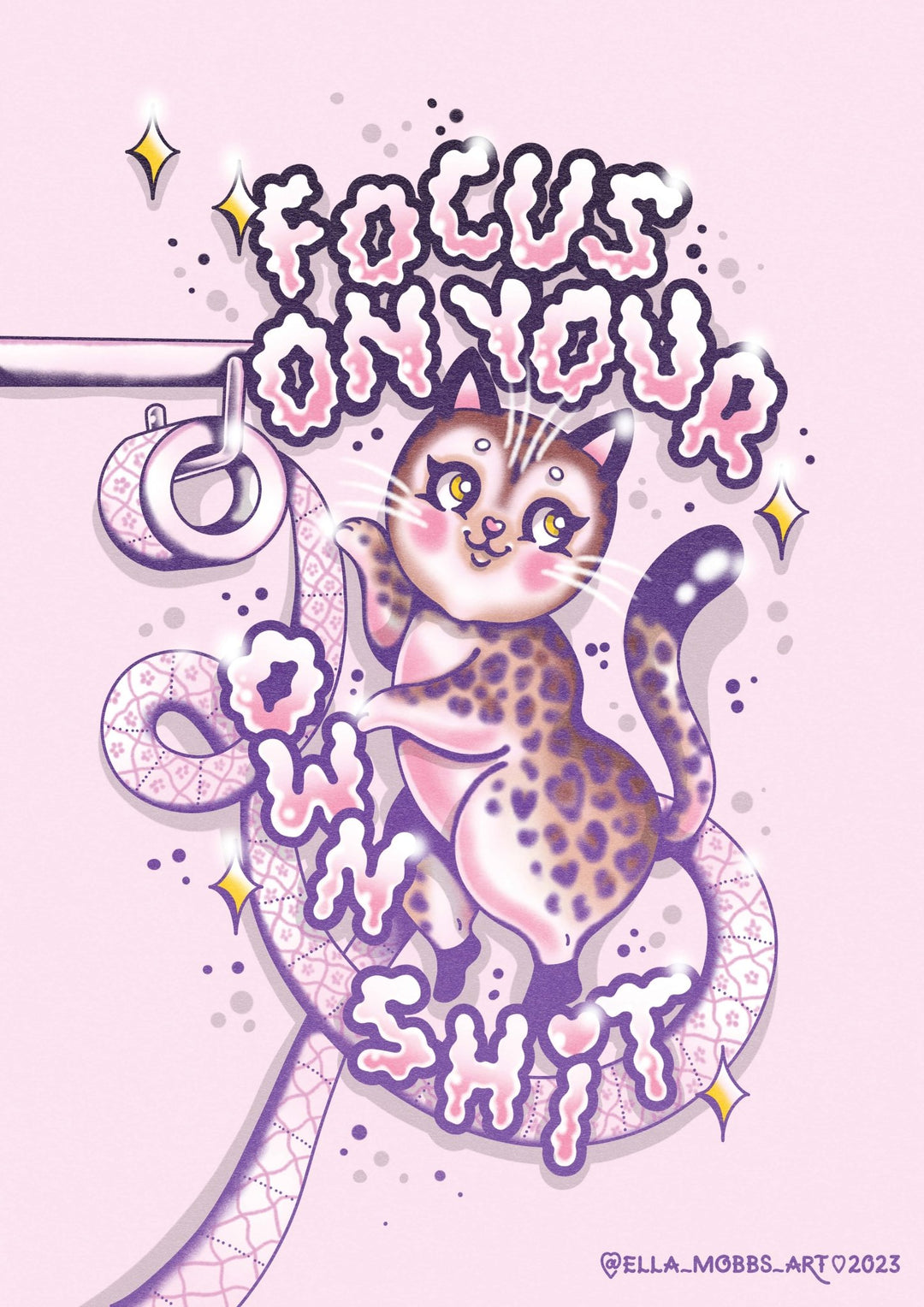 Focus Cat Print - EllaMobbs
