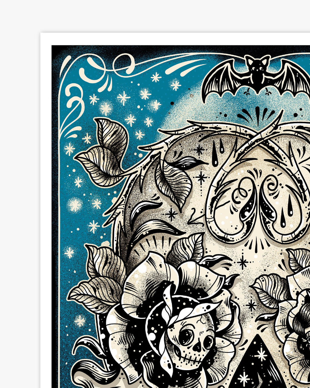 Forget Me Not Skull Print - Ella Mobbs