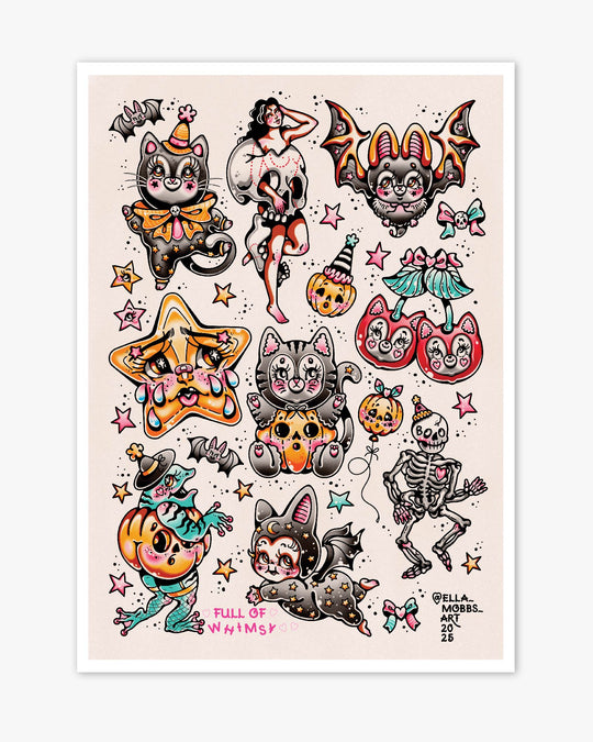 Full of Whimsy Halloween Print - Ella Mobbs