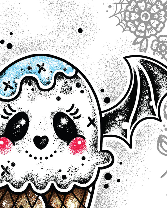 Ghost Ice Scream Print - Ella Mobbs