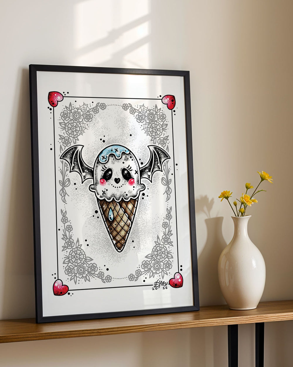 Ghost Ice Scream Print - Ella Mobbs