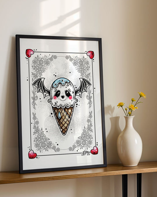 Ghost Ice Scream Print - Ella Mobbs