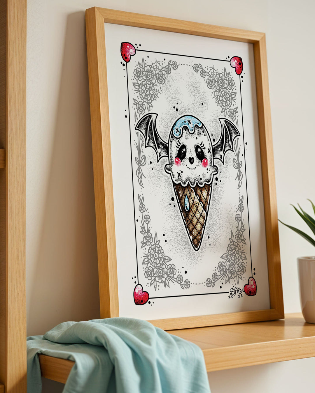 Ghost Ice Scream Print - Ella Mobbs