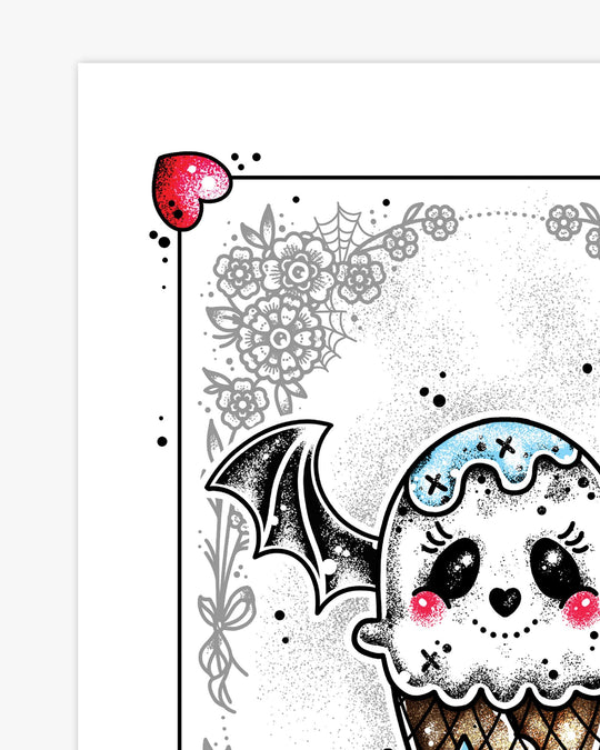 Ghost Ice Scream Print - Ella Mobbs