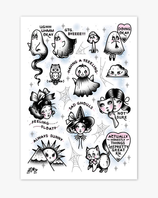 Ghosts Flash Print